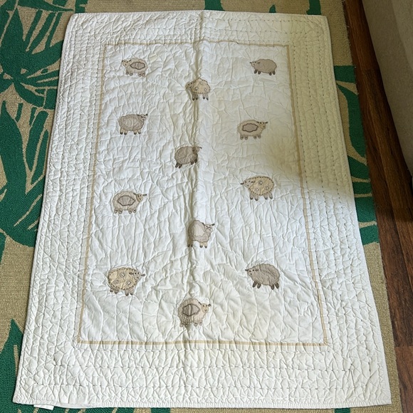 Vintage Pottery Barn Kids Sheep Quilt - Picture 13 of 14